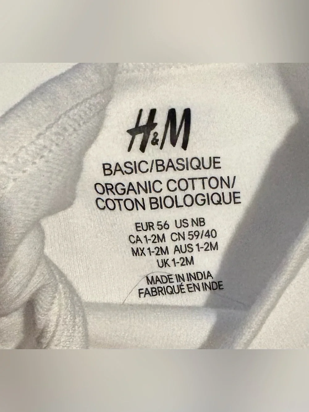 Two Newborn organic white cotton onesies baby clothes clothing onesie